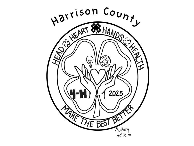 Logo for 2025 Harrison County 4-H Fair